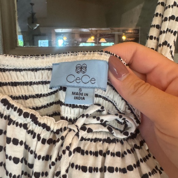 CeCe Black and White Striped Maxi Dress - Picture 5 of 5